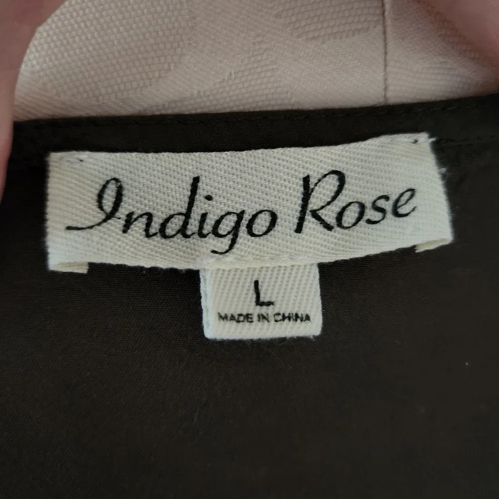 Indigo Rose Olive Green Ruffle Flutter Sleeve Button Front Midi Dress Large L - Picture 3 of 5